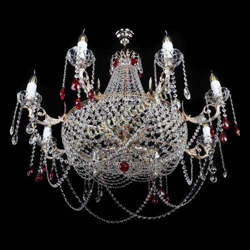 Люстра Елизавета №13 красная в Самаре Гусь Хрустальный