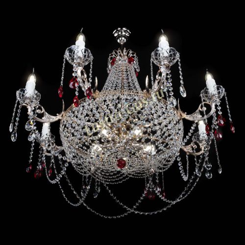 Люстра Елизавета №13 красная в Самаре Гусь Хрустальный