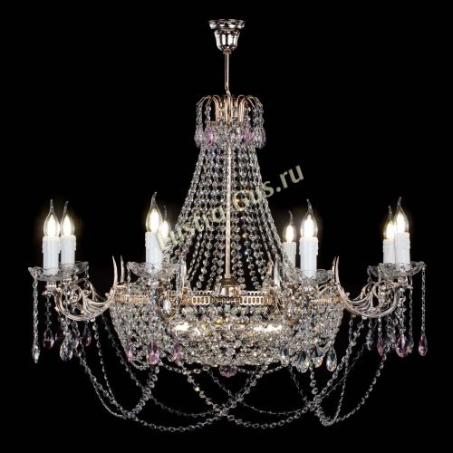 Люстра Елизавета №13 розовая в Самаре Гусь Хрустальный