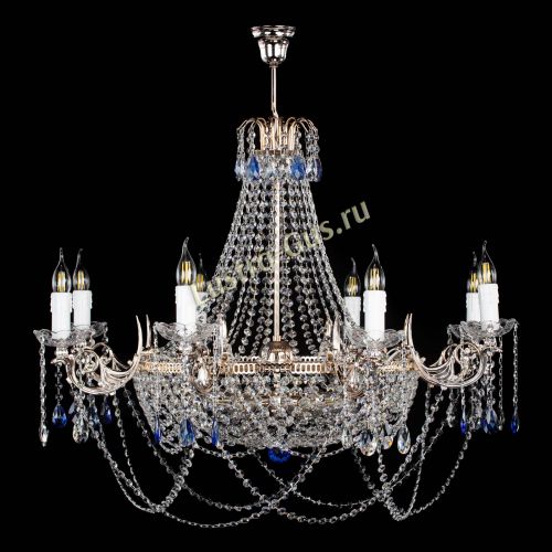 Люстра Елизавета №13 синяя в Самаре Гусь Хрустальный