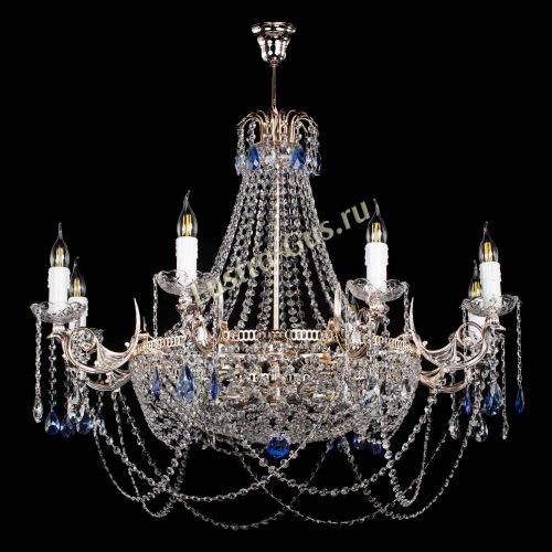 Люстра Елизавета №13 синяя в Самаре Гусь Хрустальный