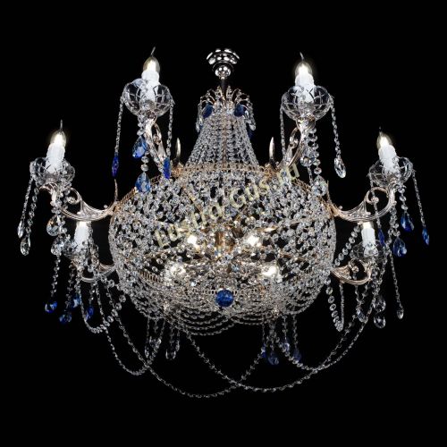Люстра Елизавета №13 синяя в Самаре Гусь Хрустальный