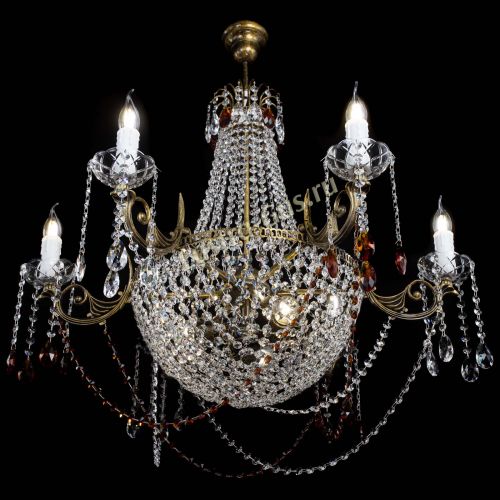 Люстра Елизавета малая №9 под бронзу Чайная в Самаре Гусь Хрустальный