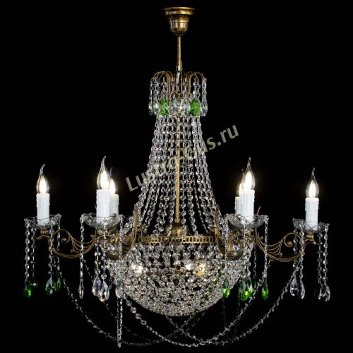 Люстра Елизавета малая №9 под бронзу Зеленая в Самаре Гусь Хрустальный