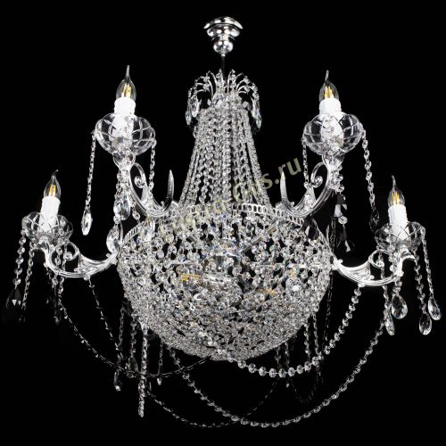 Люстра Елизавета малая №9 черная в Самаре Гусь Хрустальный