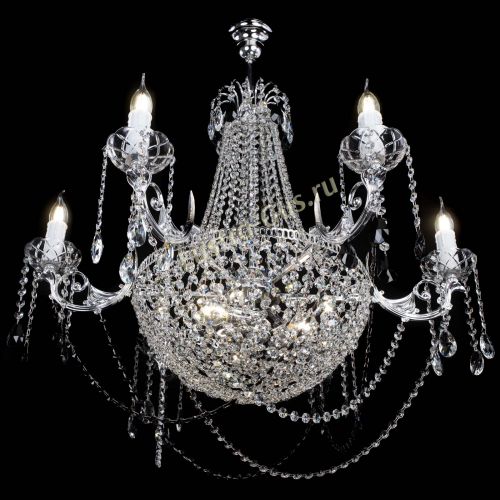 Люстра Елизавета малая №9 черная в Самаре Гусь Хрустальный