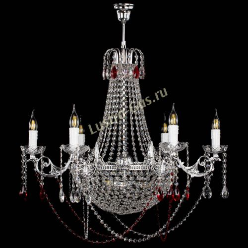 Люстра Елизавета малая №9 красная в Самаре Гусь Хрустальный