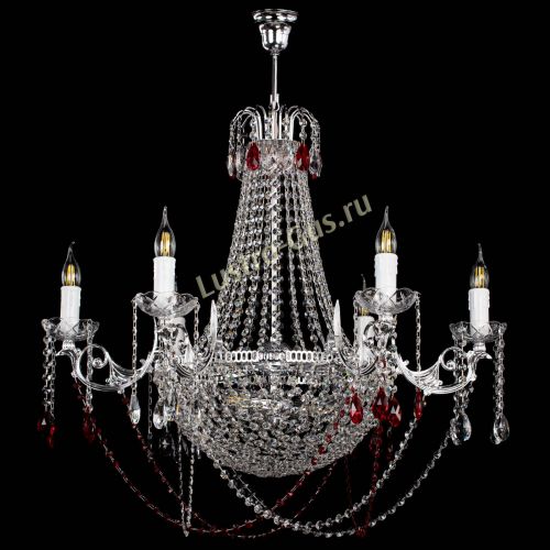Люстра Елизавета малая №9 красная в Самаре Гусь Хрустальный