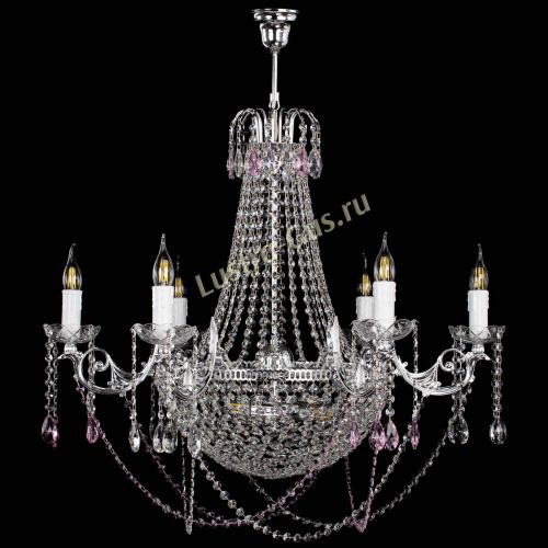 Люстра Елизавета малая №9 розовая в Самаре Гусь Хрустальный