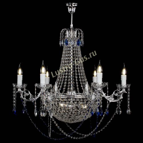 Люстра Елизавета малая №9 синяя в Самаре Гусь Хрустальный