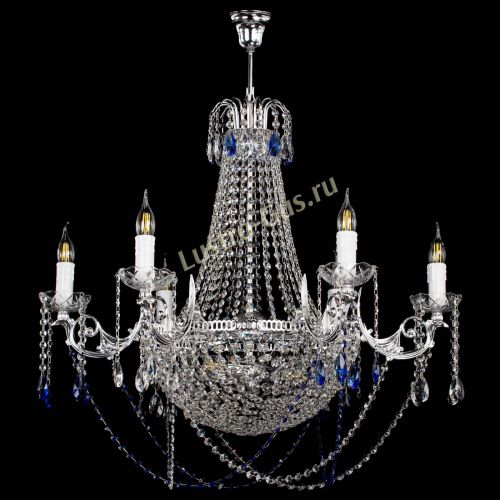 Люстра Елизавета малая №9 синяя в Самаре Гусь Хрустальный