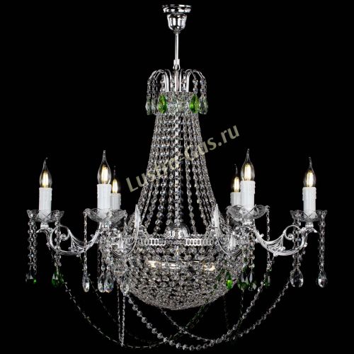 Люстра Елизавета малая №9 зеленая в Самаре Гусь Хрустальный
