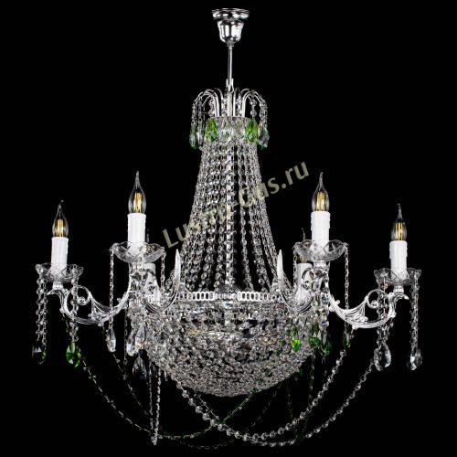 Люстра Елизавета малая №9 зеленая в Самаре Гусь Хрустальный