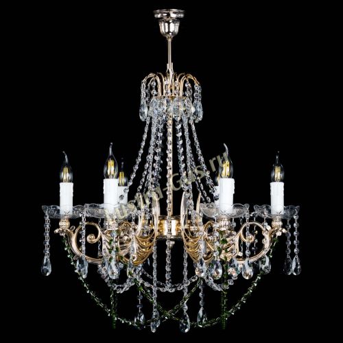 Люстра Елизавета малая Зеленая (рожки - металл) в Самаре Люстра Елизавета малая Зеленая (рожки - металл) в Самаре