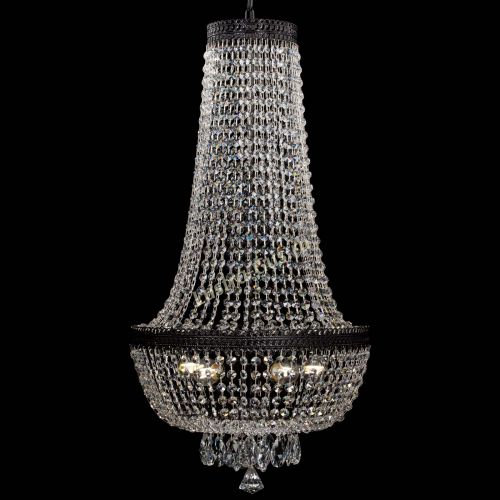 Люстра Флоренция №5 Купол черная удлиненная в Самаре Гусь Хрустальный