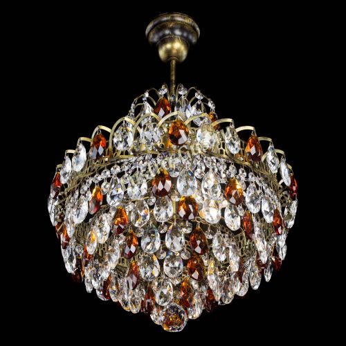 Люстра Грация с подвесом под бронзу Чайная в Самаре Гусь Хрустальный