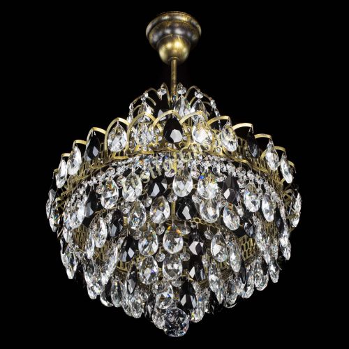 Люстра Грация с подвесом под бронзу Черная в Самаре Гусь Хрустальный