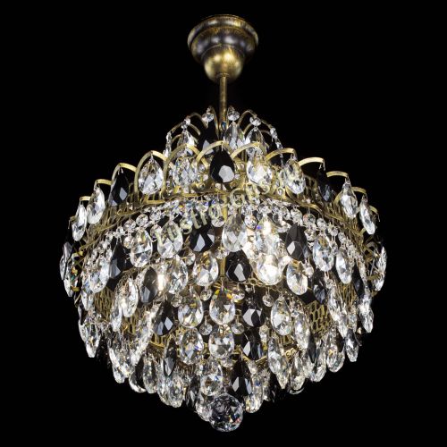 Люстра Грация с подвесом под бронзу Черная в Самаре Гусь Хрустальный