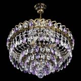 Люстра Грация №5 с подвесом под бронзу Фиолетовая в Самаре