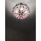 Люстра Грация №5 с подвесом под бронзу Красная в Самаре