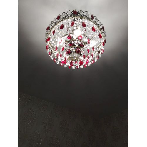 Люстра Грация №5 с подвесом под бронзу Красная в Самаре Гусь Хрустальный