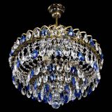 Люстра Грация №5 с подвесом под бронзу Синяя в Самаре