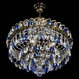 Люстра Грация №5 с подвесом под бронзу Синяя в Самаре