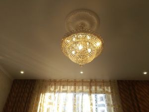 Люстра Хрустальный Каскад №1 с подвесом в Самаре отзыв и фото покупателя