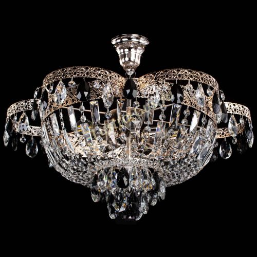 Люстра Камея Флора №5 с подвесом Черная в Самаре Гусь Хрустальный