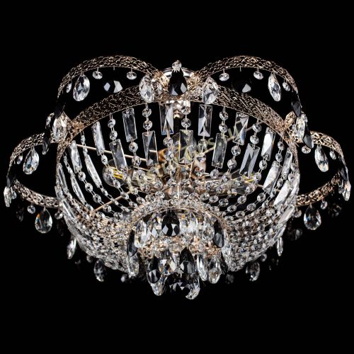 Люстра Камея Флора №5 с подвесом Черная в Самаре Гусь Хрустальный