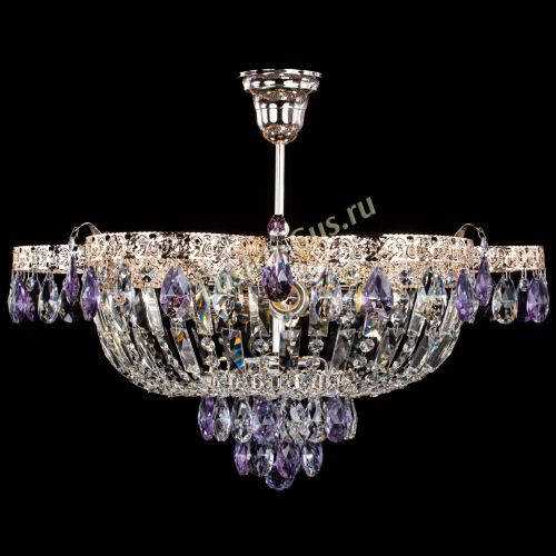 Люстра Камея Флора №5 с подвесом Фиолетовая в Самаре Гусь Хрустальный
