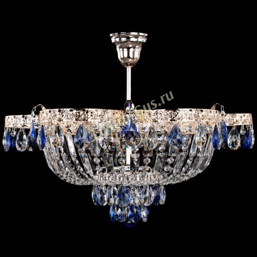 Люстра Камея Флора №5 с подвесом Синяя в Самаре Гусь Хрустальный