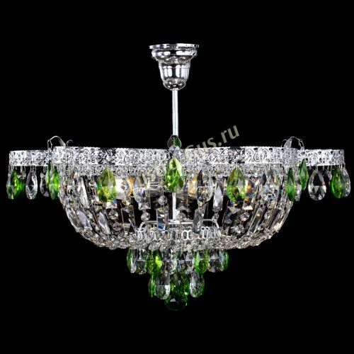 Люстра Камея Флора №5 с подвесом Зеленая в Самаре Гусь Хрустальный