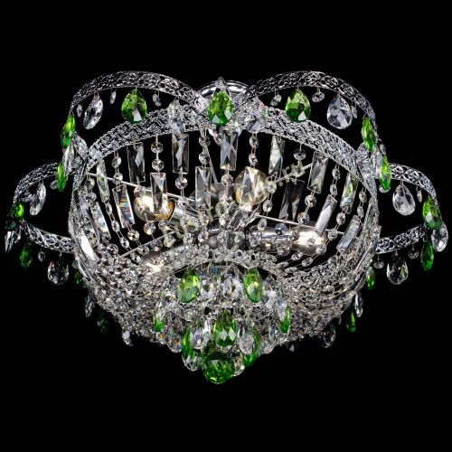 Люстра Камея Флора №5 с подвесом Зеленая в Самаре Гусь Хрустальный