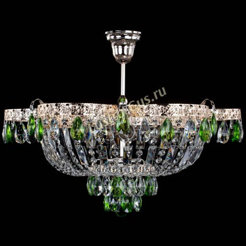 Люстра Камея Флора №5 с подвесом Зеленая в Самаре Гусь Хрустальный
