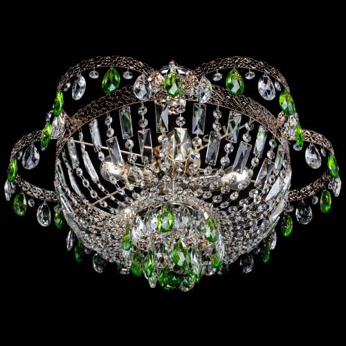 Люстра Камея Флора №5 с подвесом Зеленая в Самаре Гусь Хрустальный