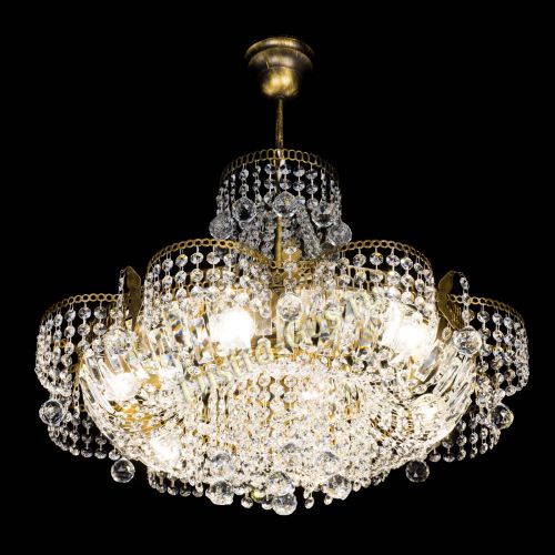 Люстра Камея Шар с подвесом под бронзу в Самаре Гусь Хрустальный