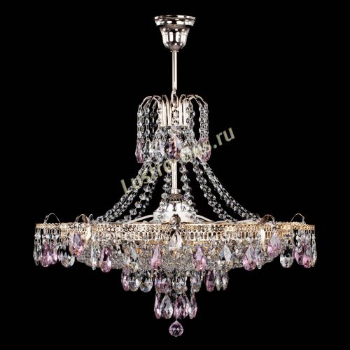 Люстра Камея журавлики №6 розовая в Самаре Гусь Хрустальный