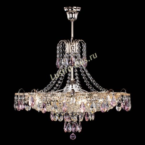 Люстра Камея журавлики №6 розовая в Самаре Гусь Хрустальный