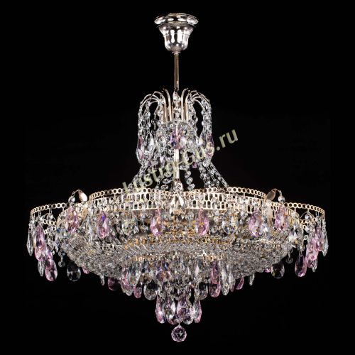 Люстра Камея журавлики №6 розовая в Самаре Гусь Хрустальный