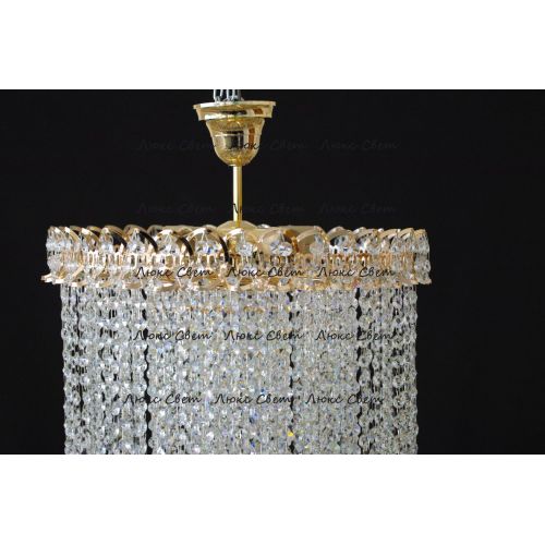 Люстра Капель 5 ламп шар 40 мм длинная в Самаре Гусь Хрустальный