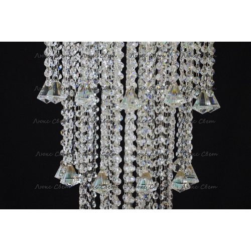 Люстра Капель 5 ламп конус 40 см длинная  в Самаре Гусь Хрустальный