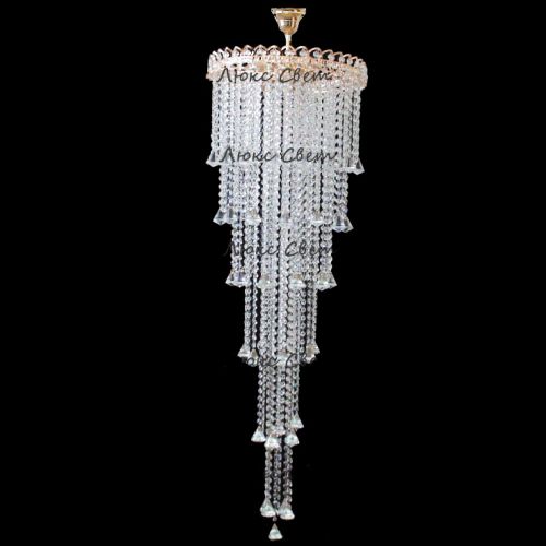 Люстра Капель 5 ламп конус 40 см длинная  в Самаре Гусь Хрустальный