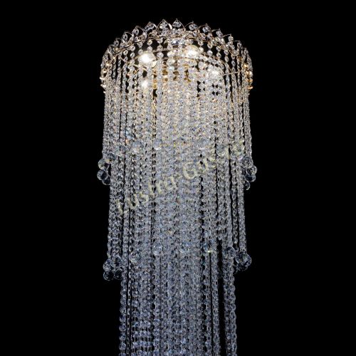 Люстра Капель 5 ламп шар 30 см длинная   в Самаре Гусь Хрустальный