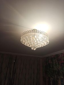 Люстра Капель-лепесток Шар 40 мм с подвесом в Самаре отзыв и фото покупателя