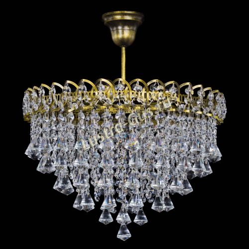 Люстра Капель Пирамида 30 с подвесом под бронзу в Самаре Гусь Хрустальный