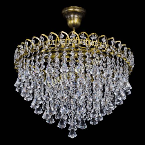 Люстра Капель Пирамида 30 с подвесом под бронзу в Самаре Гусь Хрустальный