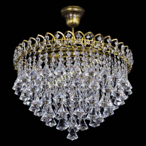 Люстра Капель Пирамида 40 с подвесом под бронзу в Самаре Гусь Хрустальный