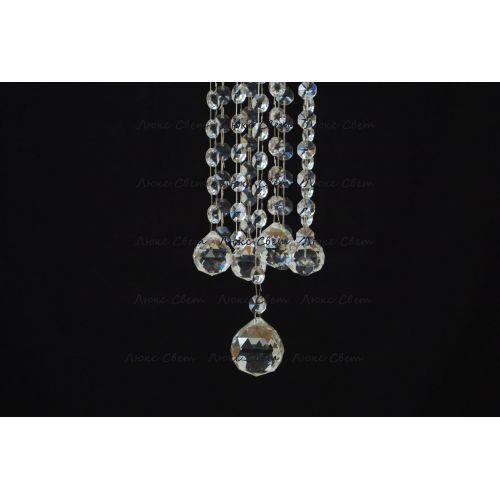 Люстра Капель 5 ламп шар 40 мм длинная в Самаре Гусь Хрустальный