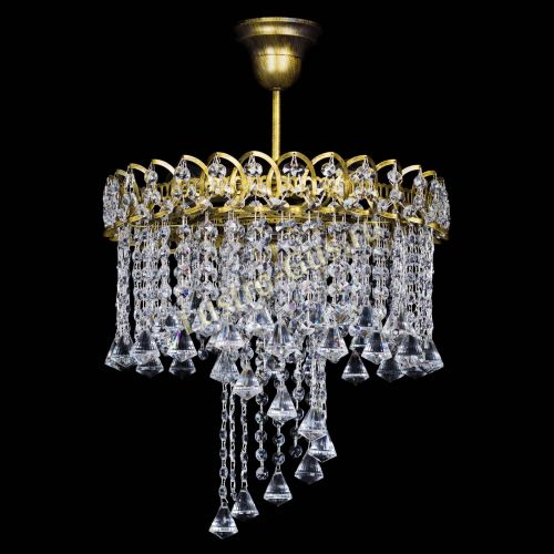 Люстра Капель Водоворот под бронзу конус 30 в Самаре Гусь Хрустальный